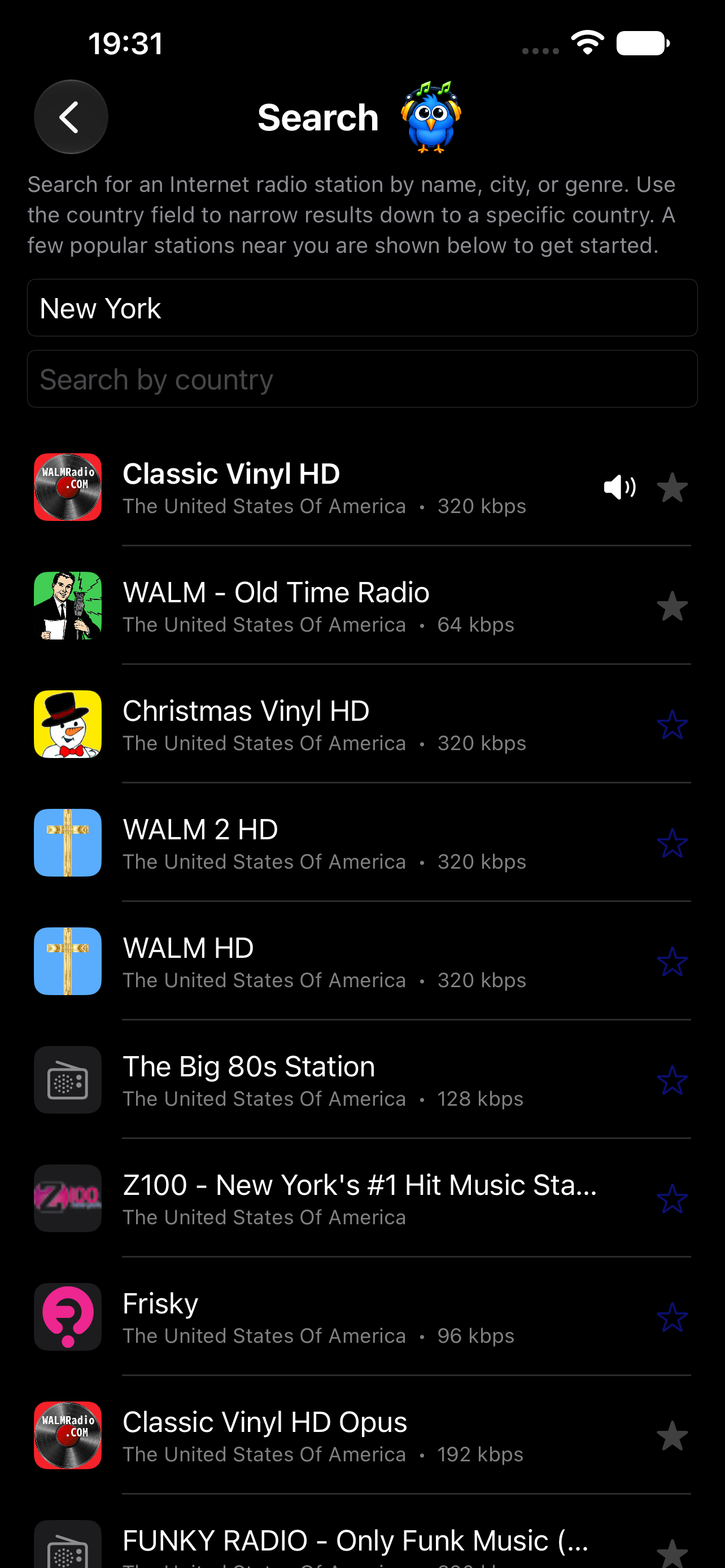 iRadioBrowser Favorites on iPhone